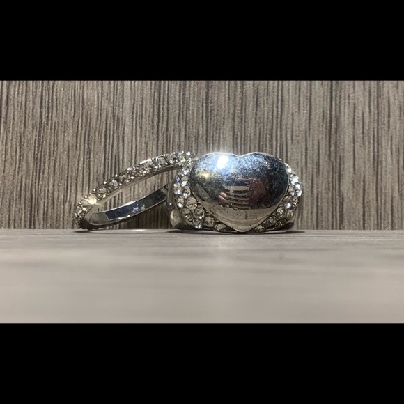 2 Vintage Silver Rings With Cubic Zirconia Accents